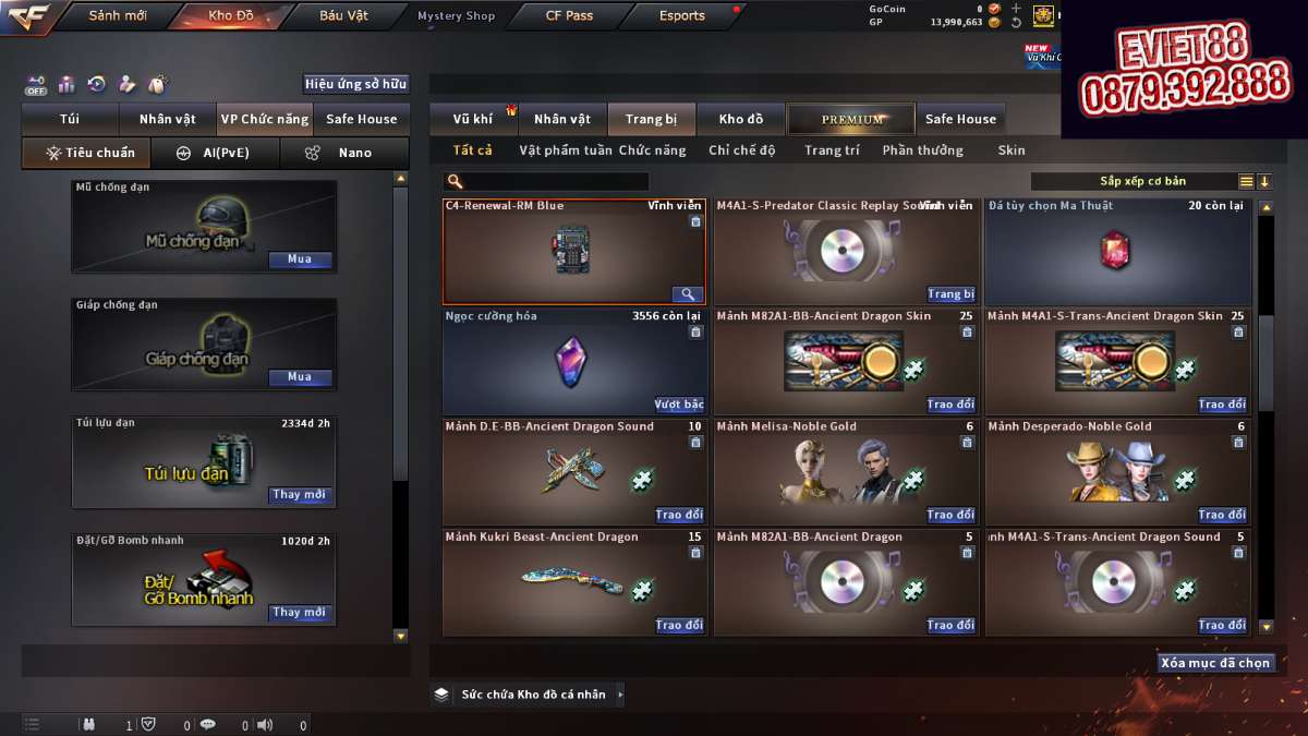 shop acc cf uy tin gia re
